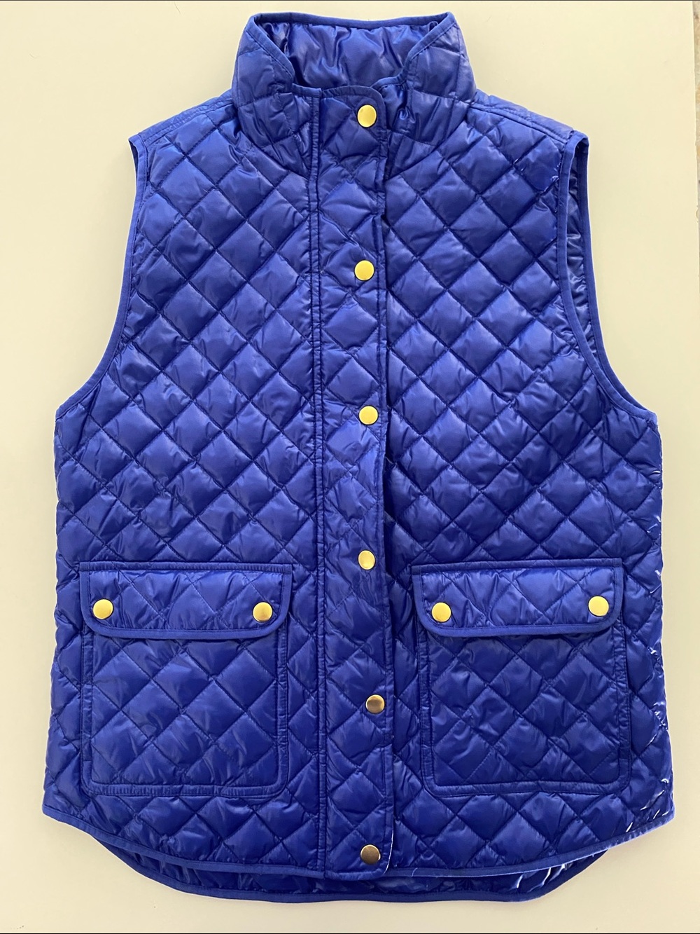J.Crew Vibrant Blue Puffer Vest | Size S